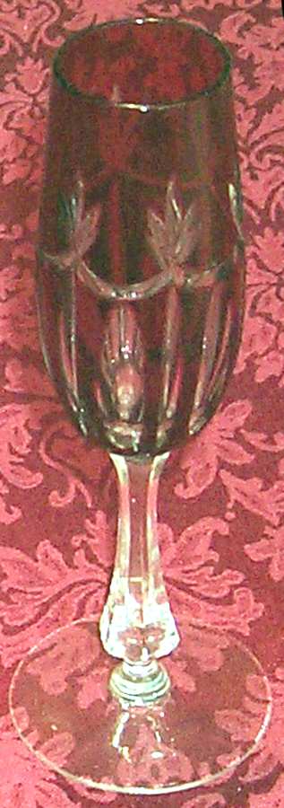 UNK3524 Red Fluted Champagne by Unknown Manufacturer-1