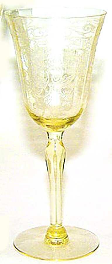 UNK4543 Yellow Wine Glass by Unknown Manufacturer-1