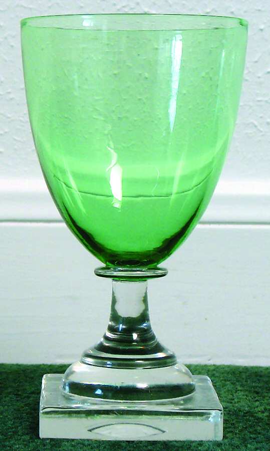 UNK2823 Green Water Goblet by Unknown Manufacturer-1