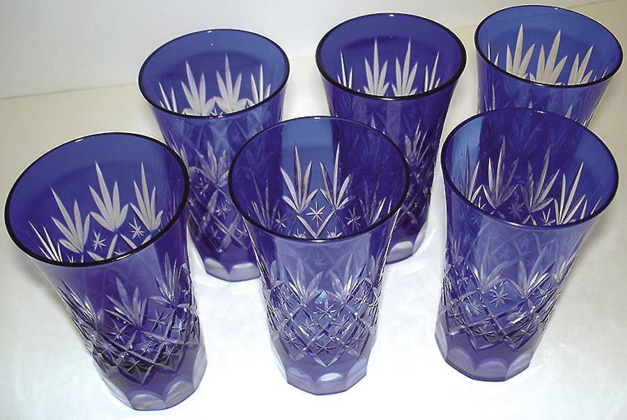 UNK4601 Cobalt Blue Highball Glass by Unknown Manufacturer-1