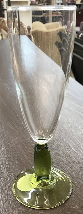 UNK4620 Green Fluted Champagne by Unknown Manufacturer-1