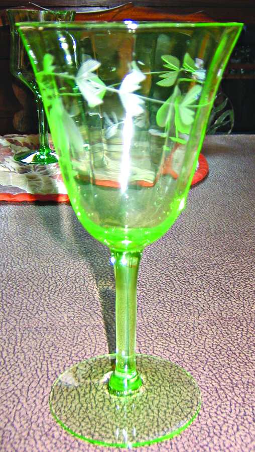 UNK4686 Green Water Goblet by Unknown Manufacturer-1