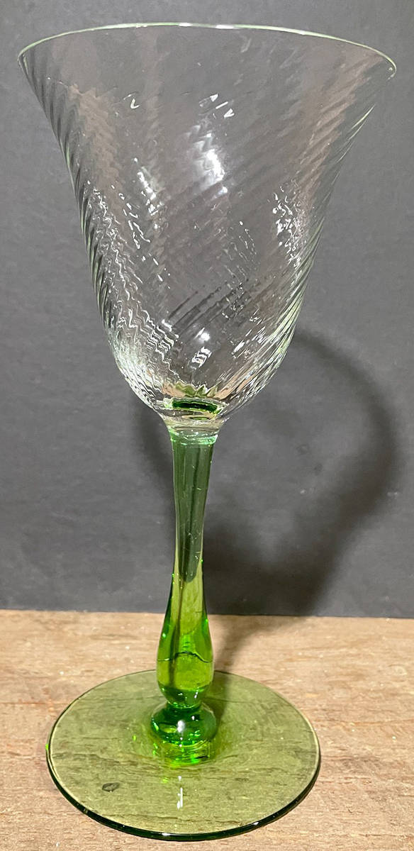 UNK4702 (Green) Water Goblet by Unknown Manufacturer-1