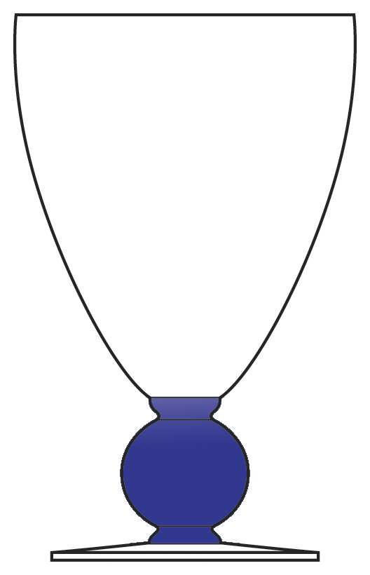 UNK4719 Cobalt Blue Water Goblet by Unknown Manufacturer-1