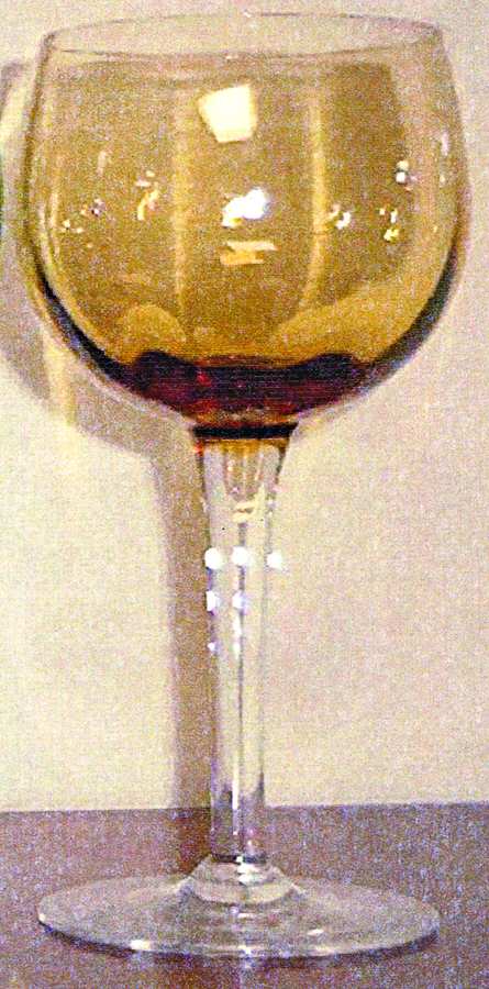UNK4720 Amber Wine Glass by Unknown Manufacturer-1