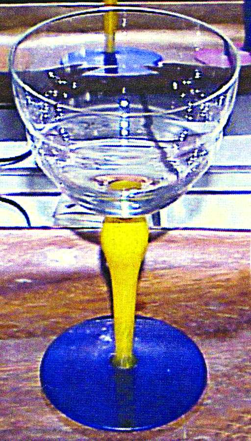 UNK4754 Yellow and Blue Wine Glass by Unknown Manufacturer-1