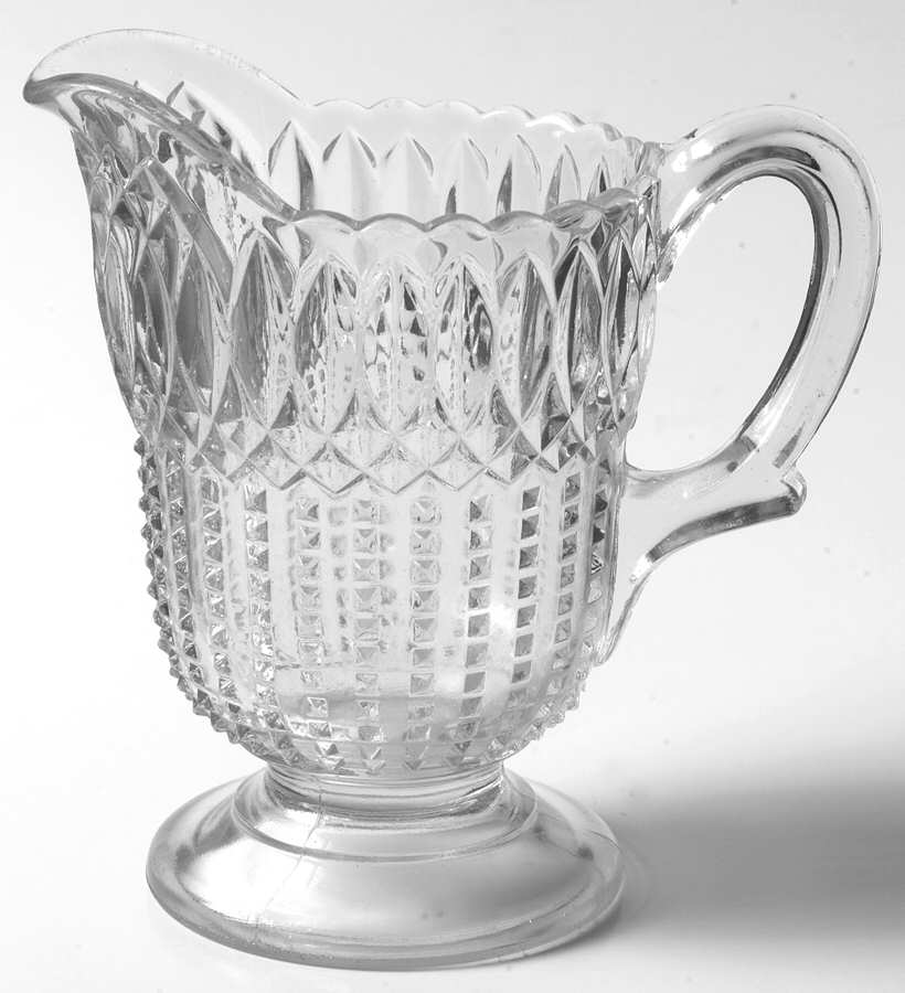 Loop with Dewdrop Clear Creamer by US Glass-1