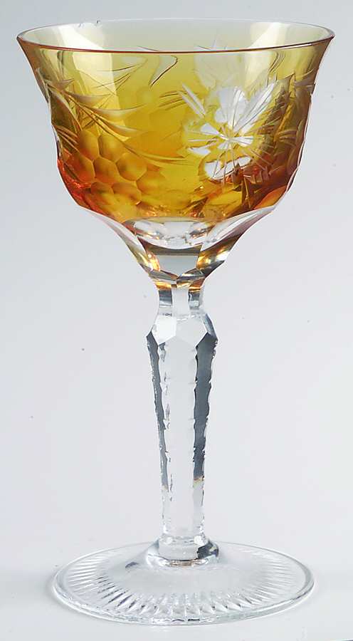 UNK4772 Amber Wine Glass by Unknown Manufacturer-1