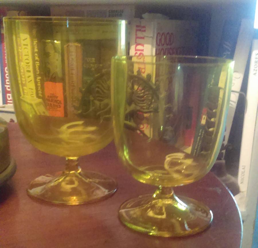 UNK4790 Yellow Water Goblet by Unknown Manufacturer-1
