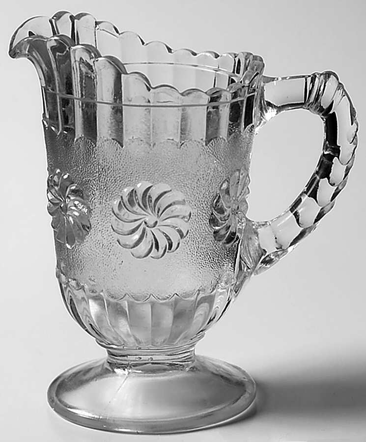 Roman Rosette Clear Creamer by US Glass-1