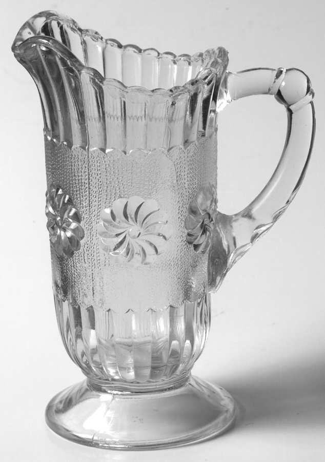 Roman Rosette Clear Creamer by US Glass-1