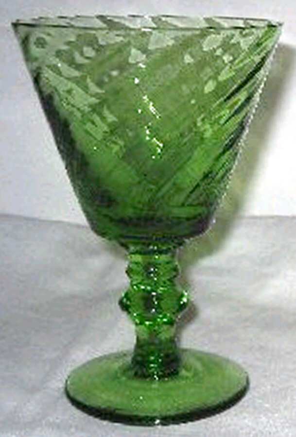 UNK2173 Green Wine Glass by Unknown Manufacturer-1
