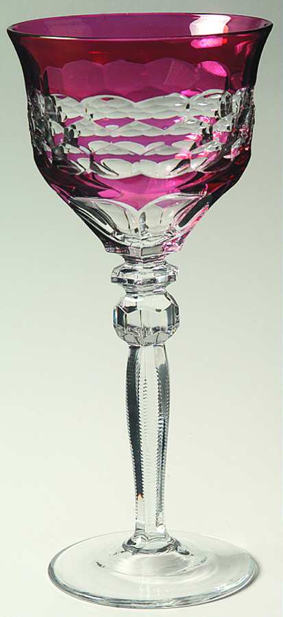 UNK5205 Cranberry Water Goblet by Unknown Manufacturer-1