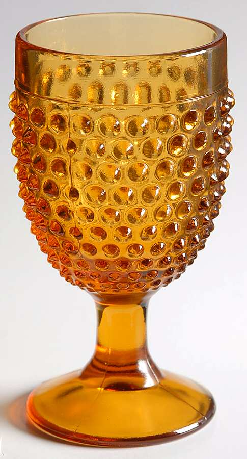 UNK5235 Amber Water Goblet by Unknown Manufacturer-1