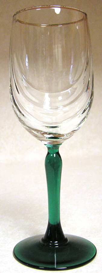 Crystal Green Water Goblet by Libbey Glass Company-1