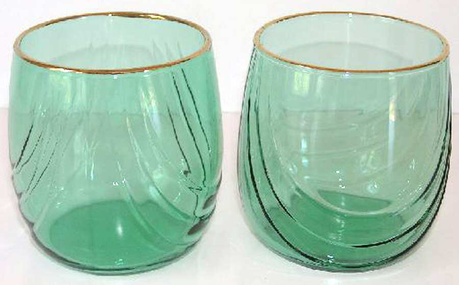 Crystal Green 8 Oz Flat Tumbler by Libbey Glass Company-1