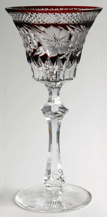 UNK5377 Dark Red Water Goblet by Unknown Manufacturer-1