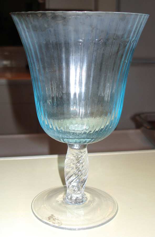 UNK5385 Blue Water Goblet by Unknown Manufacturer-1