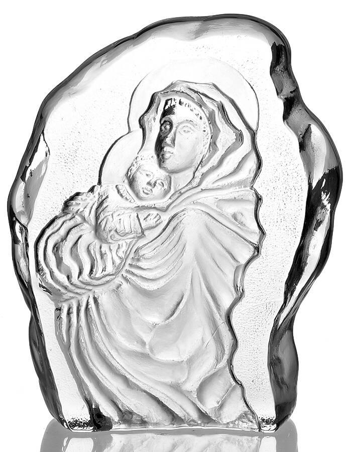 Animals & Figurines (Clear) Mary & Baby Jesus Plaque by Unknown Manufacturer-1