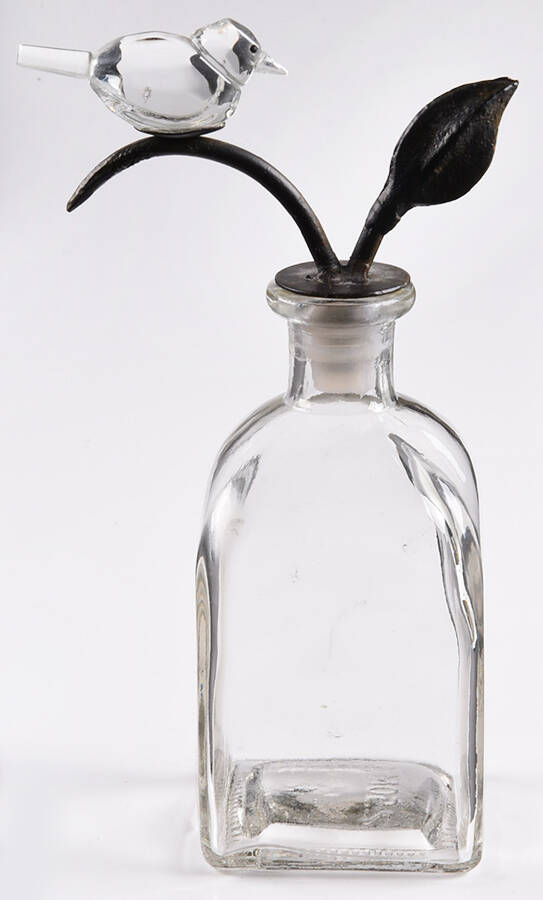 Animals & Figurines (Clear) Small Bottle & Stopper by Unknown Manufacturer-1