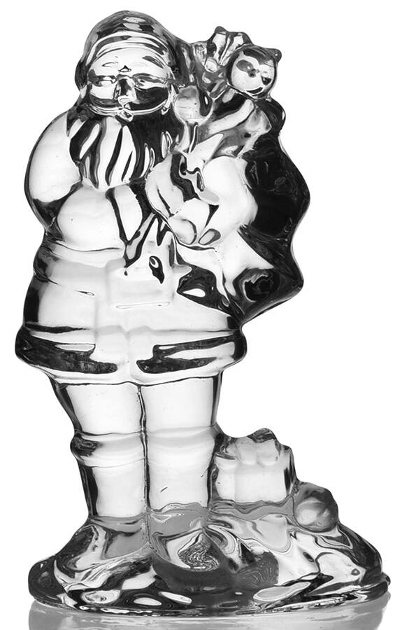 Animals & Figurines (Clear) Clear Santa Claus Single Light Candleholder by Unknown Manufacturer-1