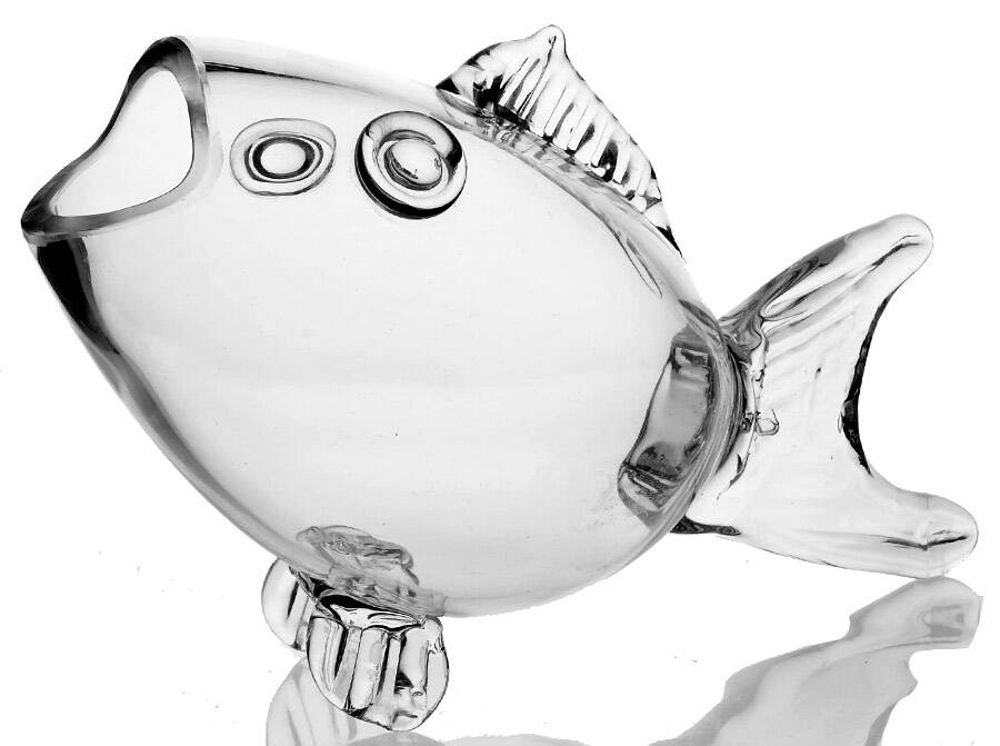 Animals & Figurines (Clear) Fish Vase by Unknown Manufacturer-1