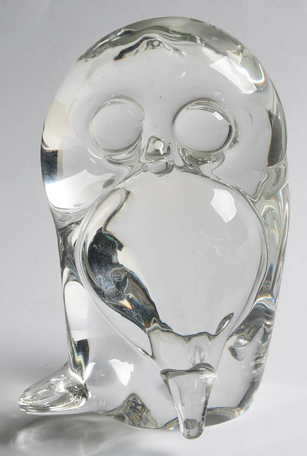 Animals & Figurines (Clear) Clear Owl by Unknown Manufacturer-1
