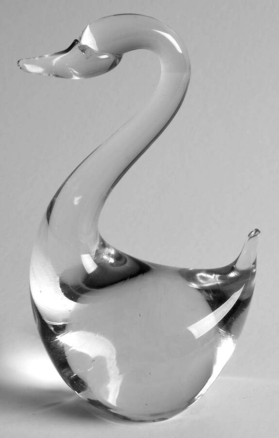Animals & Figurines (Clear) Swan by Unknown Manufacturer-1