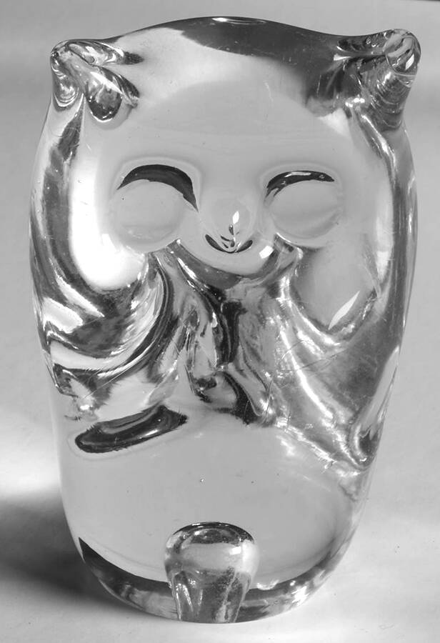 Animals & Figurines (Clear) Owl Figurine by Unknown Manufacturer-1