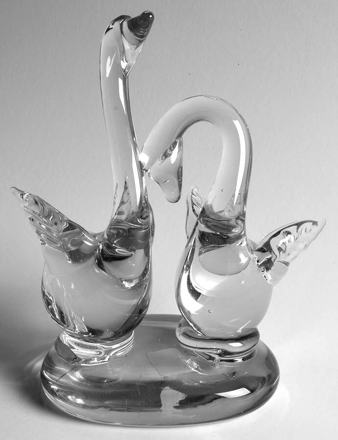 Animals & Figurines (Clear) Figurine-Geese by Unknown Manufacturer-1
