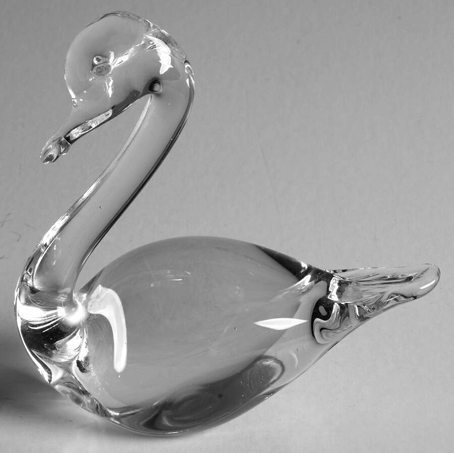 Animals & Figurines (Clear) Swan by Unknown Manufacturer-1