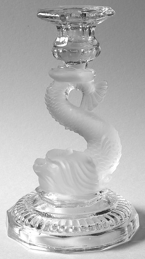 Animals & Figurines 8" Dolphin Candlestick by Aa Importing Glass-1