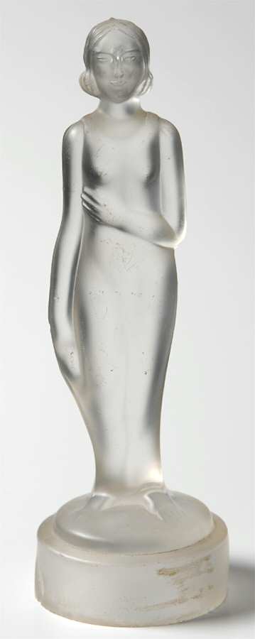Animals & Figurines (Clear) Clear Frosted Draped Lady by Unknown Manufacturer-1