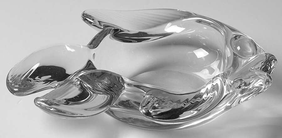 Animals & Figurines (Clear) 6" Fish Ashtray by Unknown Manufacturer-1