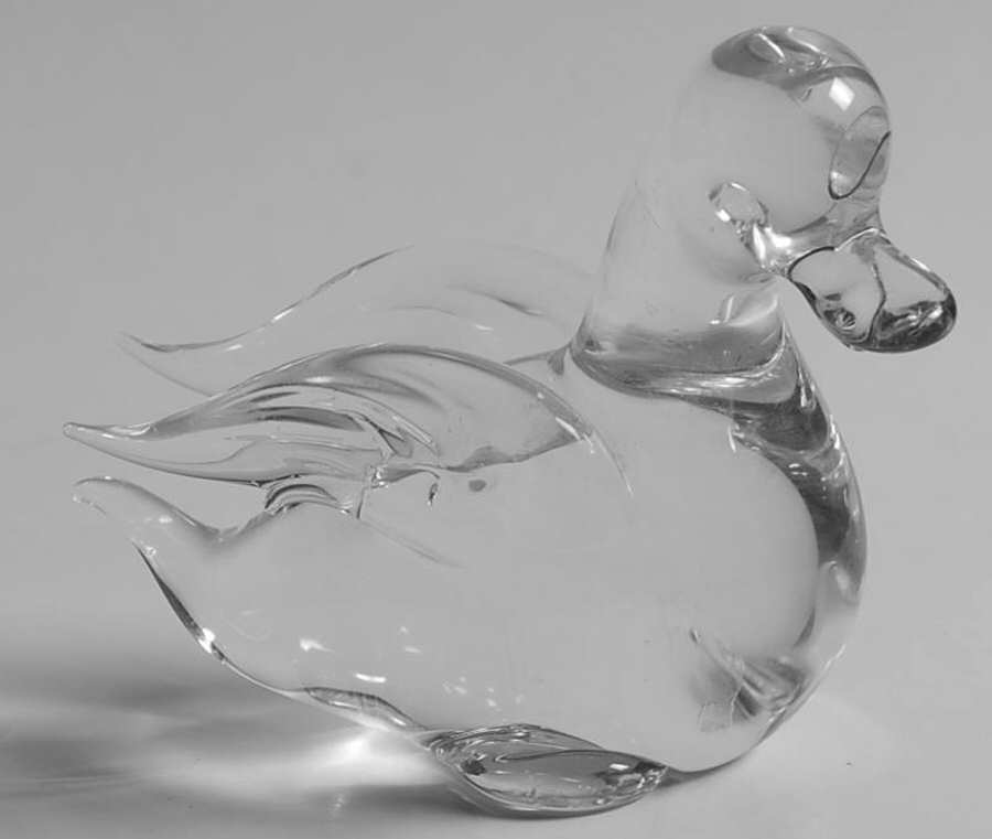 Animals & Figurines (Clear) Large Duck by Unknown Manufacturer-1
