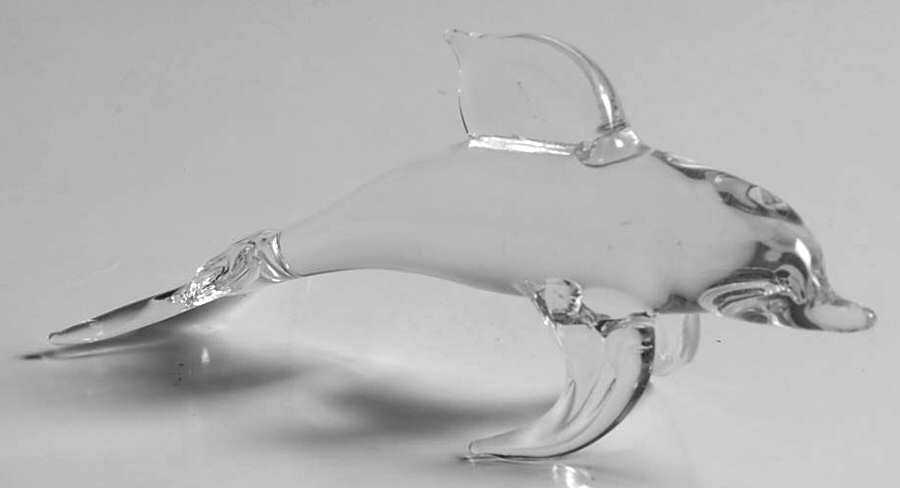 Animals & Figurines (Clear) Dolphin by Unknown Manufacturer-1