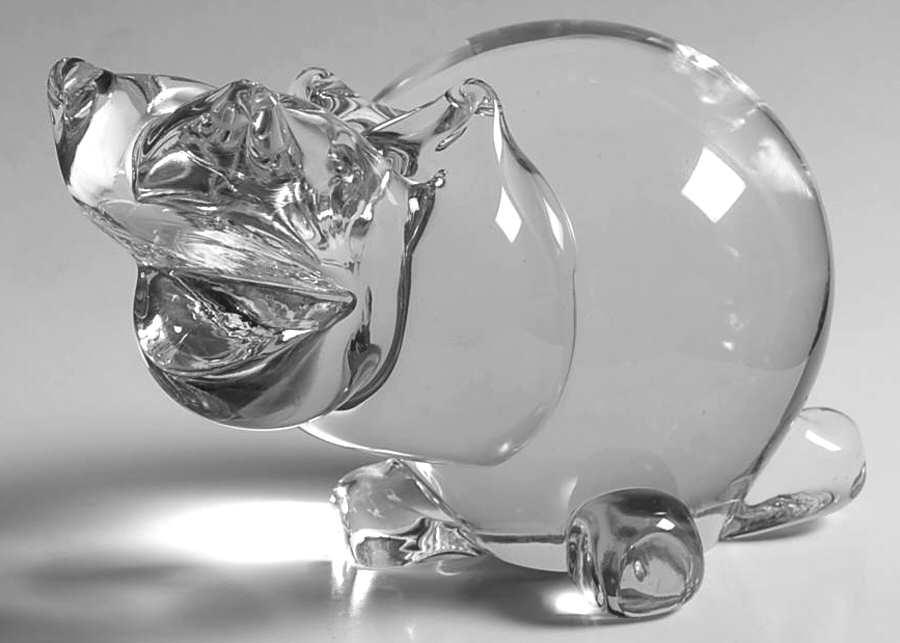 Animals & Figurines (Clear) Hippopotamus by Unknown Manufacturer-1