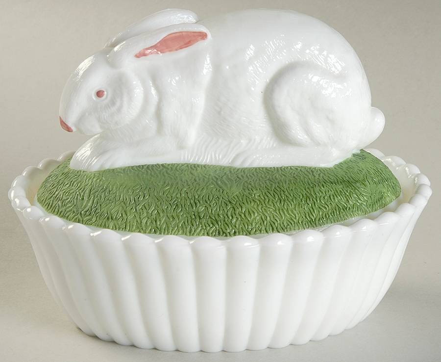 Animals & Figurines (Multicolor) Rabbit Box with Lid by Unknown Manufacturer-1