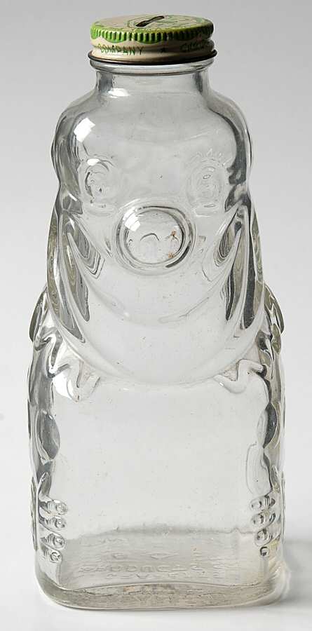 Animals & Figurines (Clear) Screw Top Clown Soda/Bank by Unknown Manufacturer-1