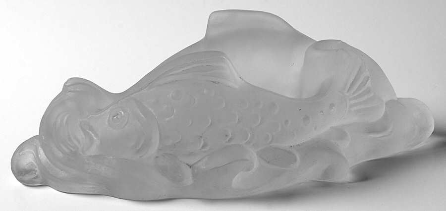 Animals & Figurines (Clear) Two Fish Ashtray by Unknown Manufacturer-1