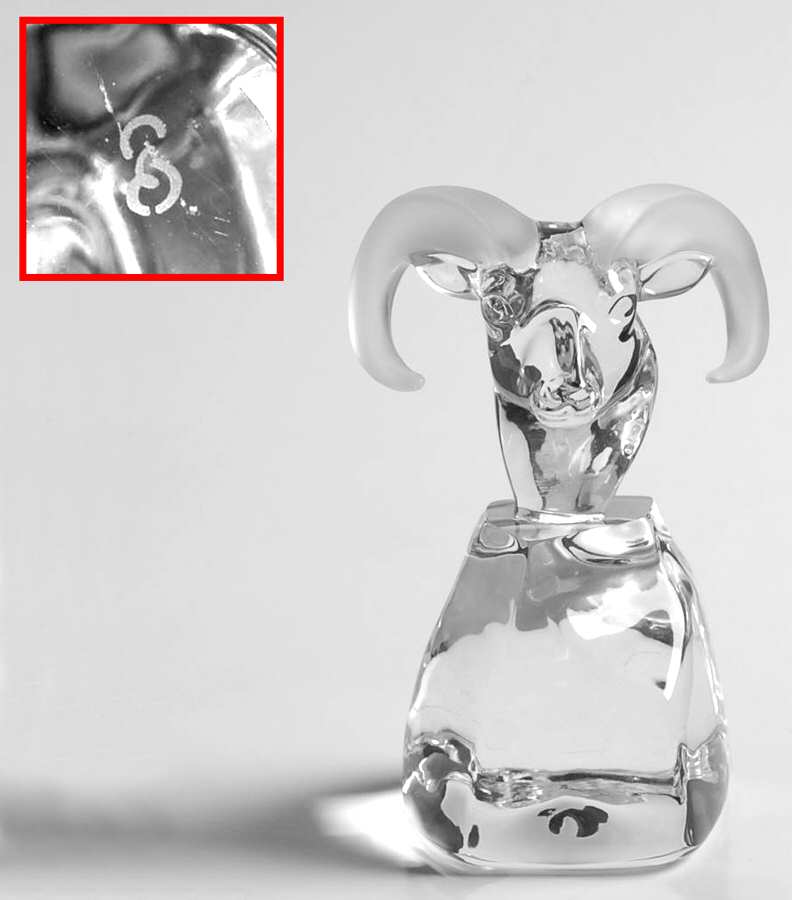 Animals & Figurines (Clear) Ram's Head by Unknown Manufacturer-1