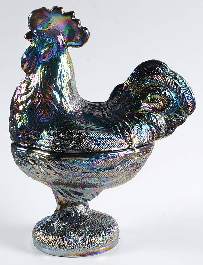 Animals & Figurines (Multicolor) Standing Rooster Box & Lid by Unknown Manufacturer-1