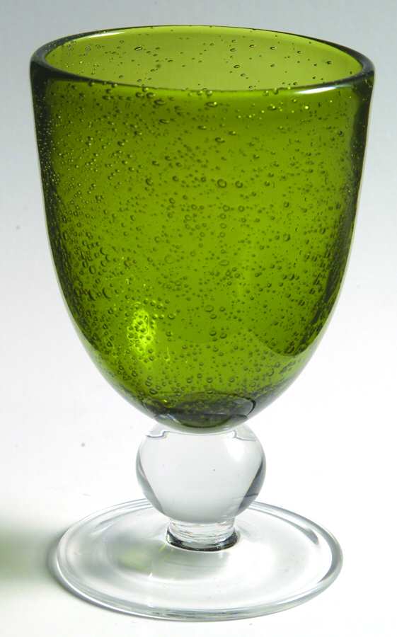 UNK5445 Olive Green Water Goblet by Unknown Manufacturer-1