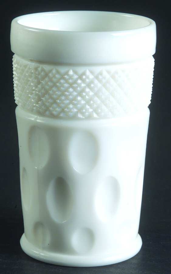 Opal Milk Glass Flat Iced Tea by McKee-1