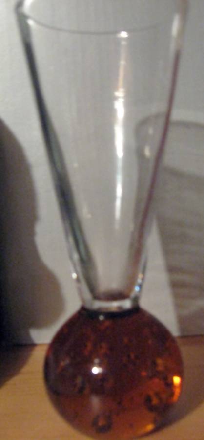 UNK5485 Amber Fluted Champagne by Unknown Manufacturer-1