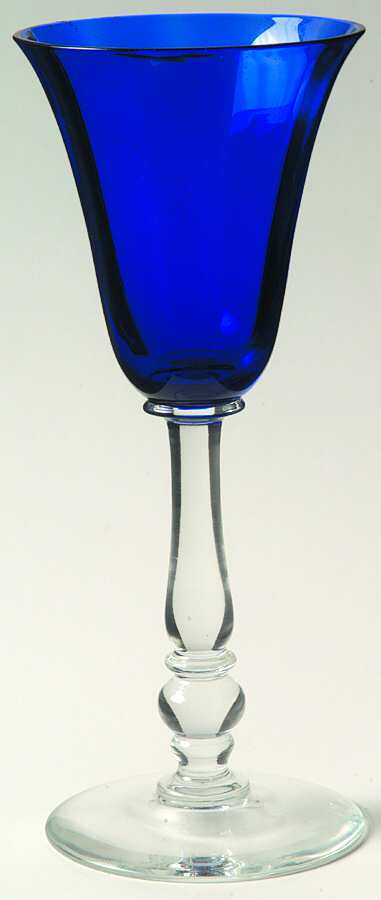 UNK5274 Cobalt Blue Wine Glass by Unknown Manufacturer-1