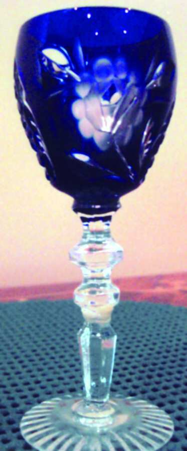 UNK1922 Cobalt Wine Glass by Unknown Manufacturer-1