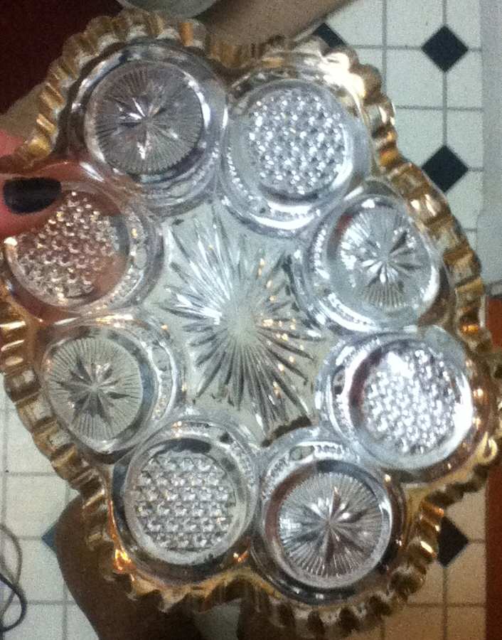 States, The (Gold Trim) Pickle Dish by US Glass-1