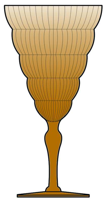 Cambodia Amber Water Goblet by Utility Glass-1