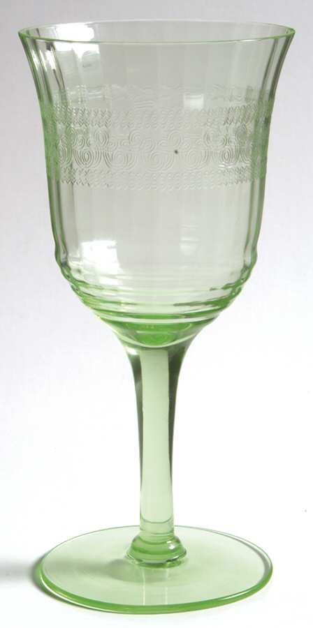 UNK586 Green Water Goblet by Unknown Manufacturer-1